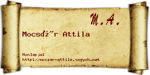 Mocsár Attila névjegykártya