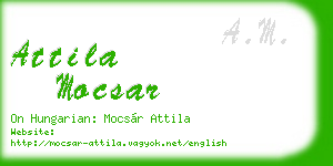 attila mocsar business card
